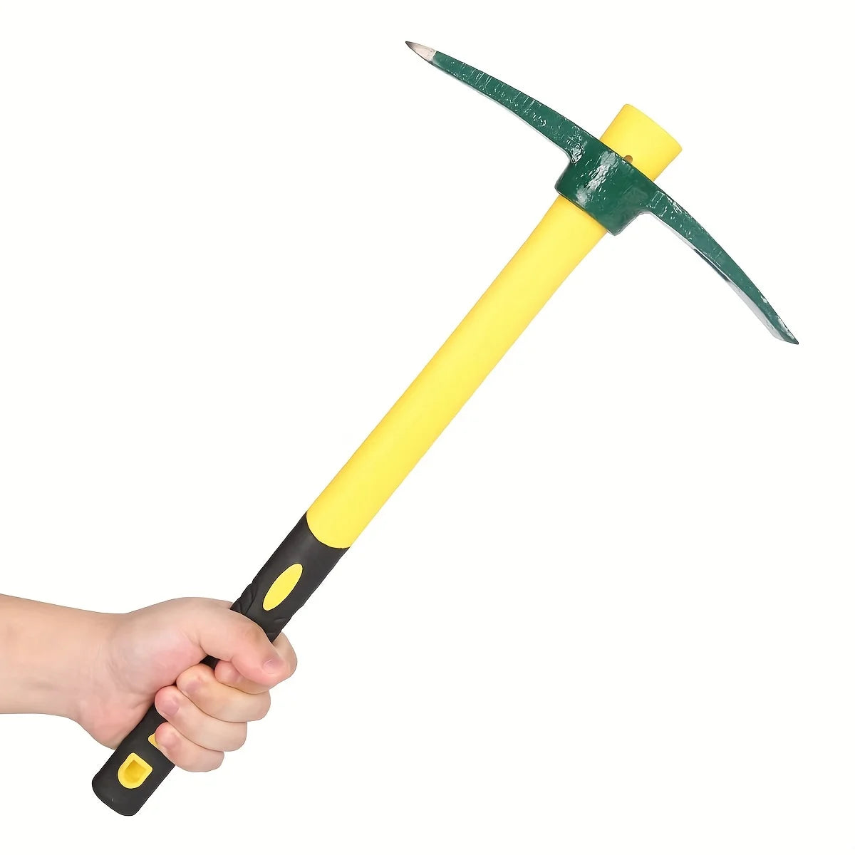 1pc, Forged Weeding Garden Pick Axe With Fiberglass Handle For Loosening Soil, Gardening, Camping Or Prospecting