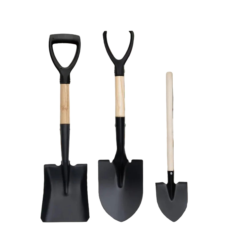 Manganese Steel Wooden Handle Shovel Spade Household Outdoor Gardening Farming Artifact Family Essential for Soil Loosening