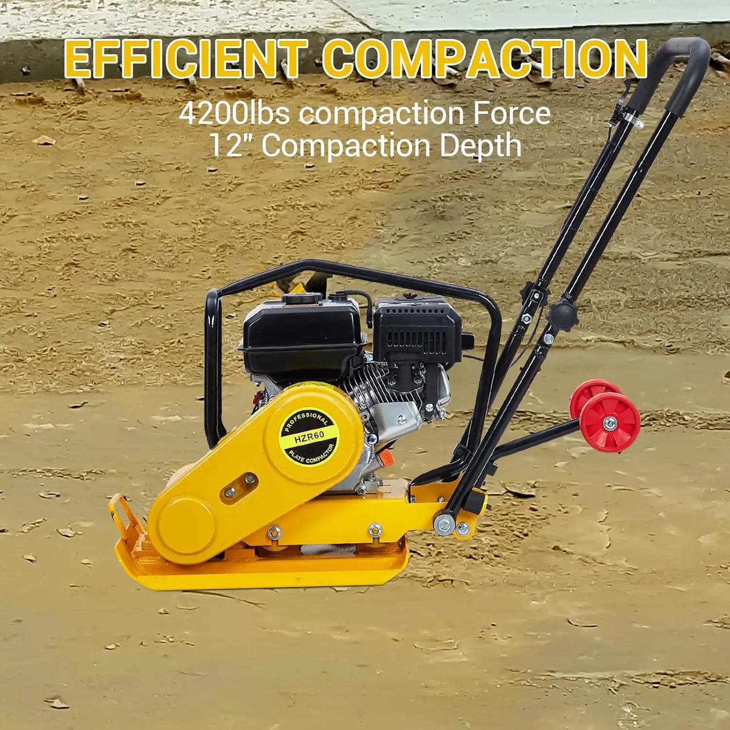 Plate Compactor 7HP 212cc Gas - 4200 lbs Force