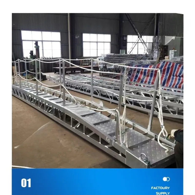 Marine aluminum ladder gangway ladder, aluminum alloy springboard, truss bridge terminal ladder, boarding ladder, shore ladder