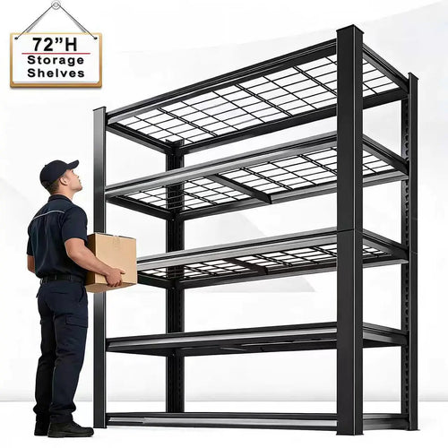 72" Commercial Metal Shelving - Double Column Rack