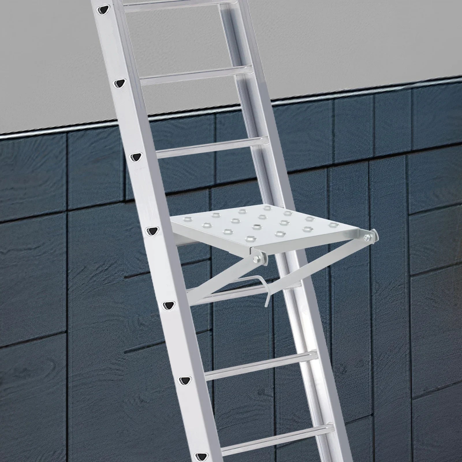 Ladder Work Platform Accessory, 150kg Load-bearing Capacity,Sturdy Iron Ladder,5.25lbs Lightweight Easy To Move,26.5*35*43.5cm