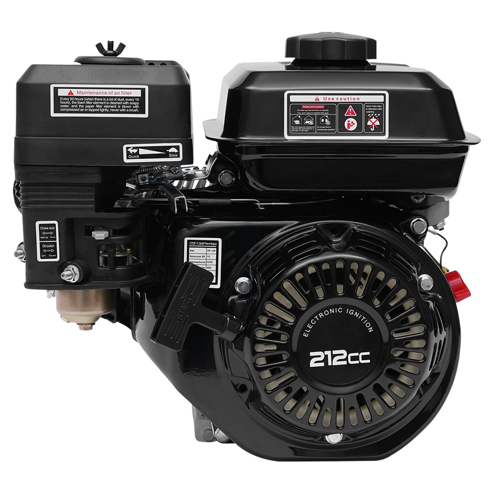 212CC 7.5HP 4-stroke Pullstart OHV Petrol Engine Air Cooled Gasoline Engine Replacement For Honda GX160 Horizontal 168F