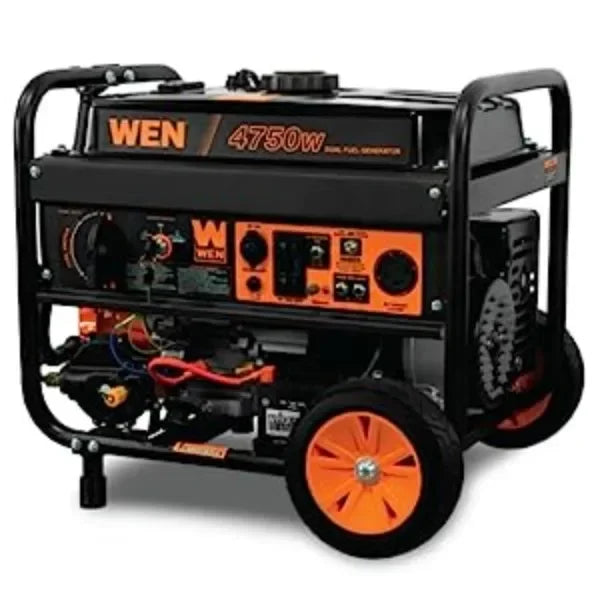 Dual Fuel 120V/240V Portable Generator w/ Electric Start Transfer Switch Ready, 4750-Watt, CARB Compliant