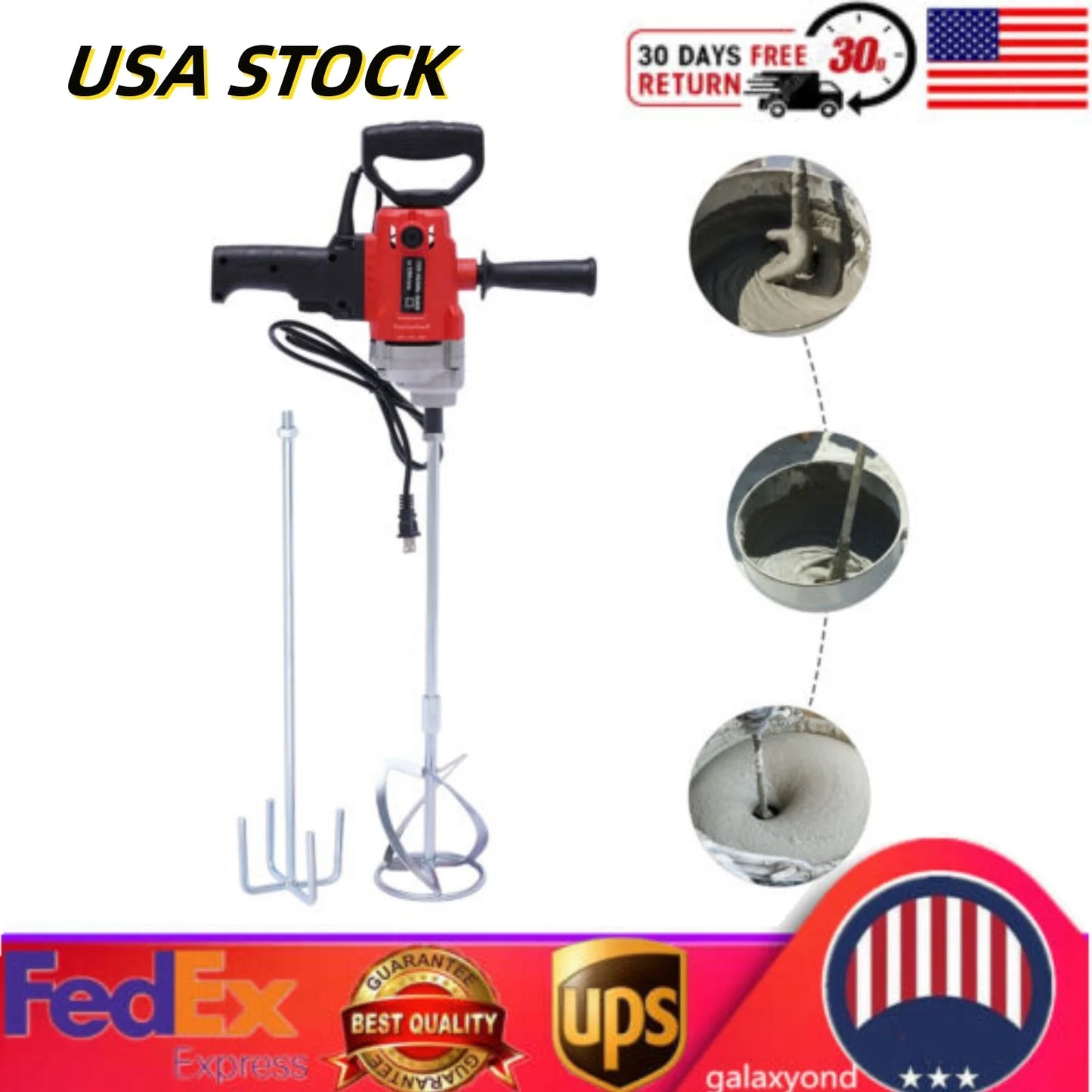 2400W Electric Cement Mixer Drill 1200 RPM