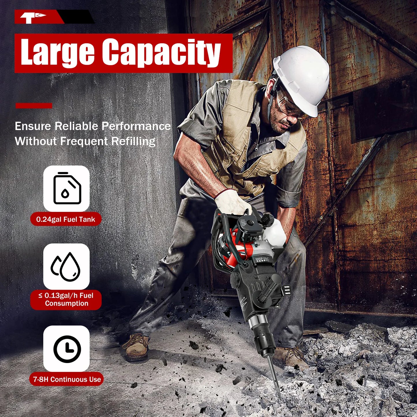 33CC Hand-Pull Start Demolition Jack Hammer