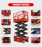 6m 8m 10m 12m 14m Aerial Work Platform Full Automatic Lift Portable Electric Scissor Lifts Table For Indoor Use