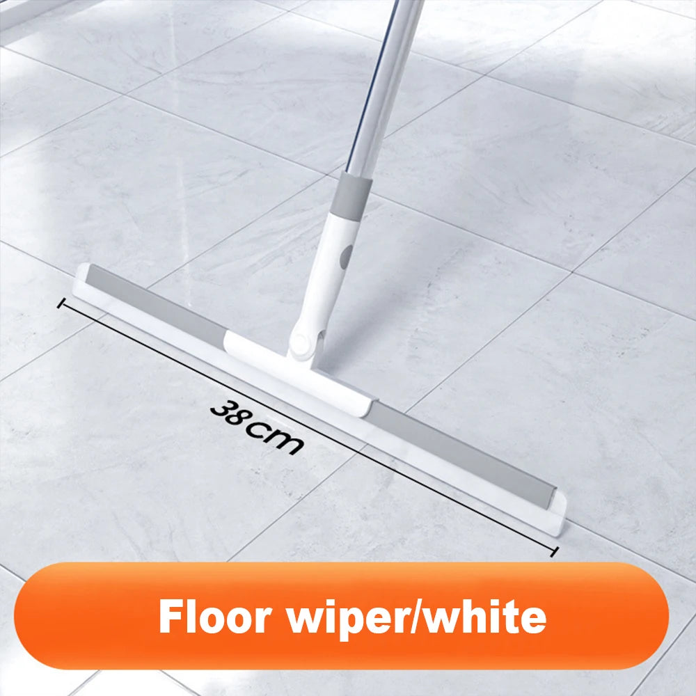 Portable Silicone Telescopic Scraper Mop Household Sweeping Floor Scraping Efficient Cleaning Toilet And Bathroom Brush