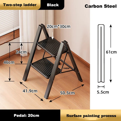 Portable Aluminum Folding Ladder Stool - Indoor