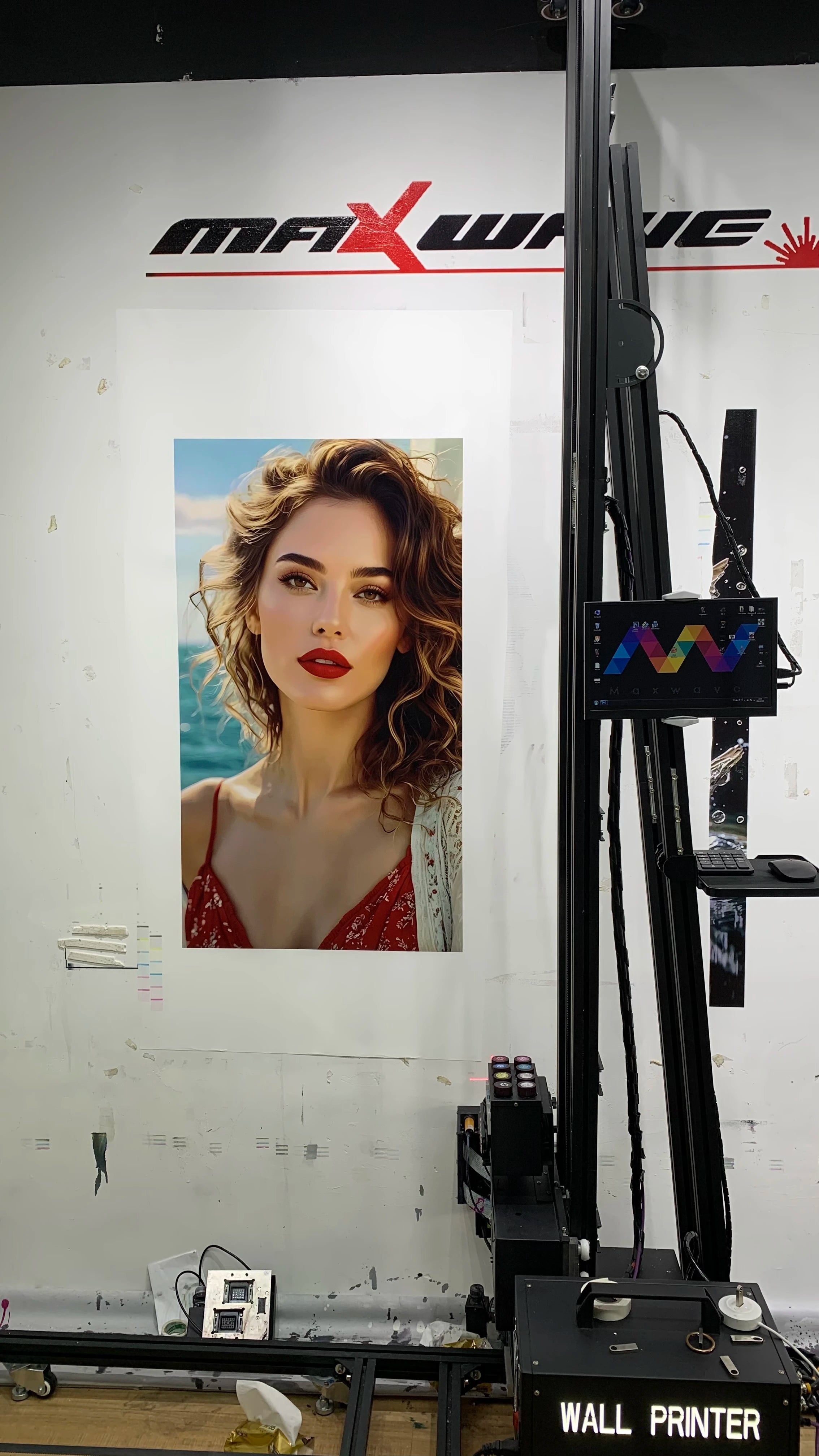 4 Meter Inkjet Wall Printer Wall Pen 3D UV Vertical Printing Machine 5/7 Color for Wall cement wood Metal Bricks Paper 2.5*6m