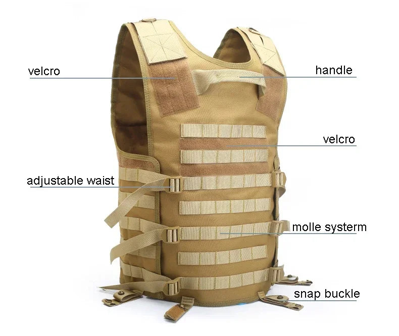 Molle Tactical Utility Vest - Airsoft & Fishing