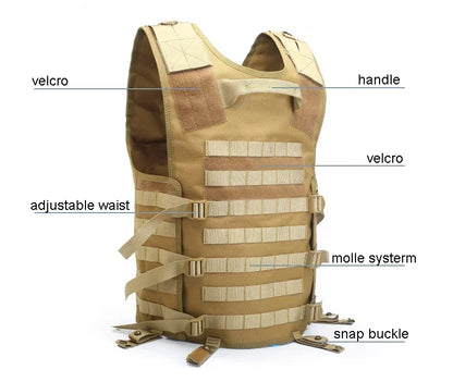 Molle Tactical Utility Vest - Airsoft & Fishing