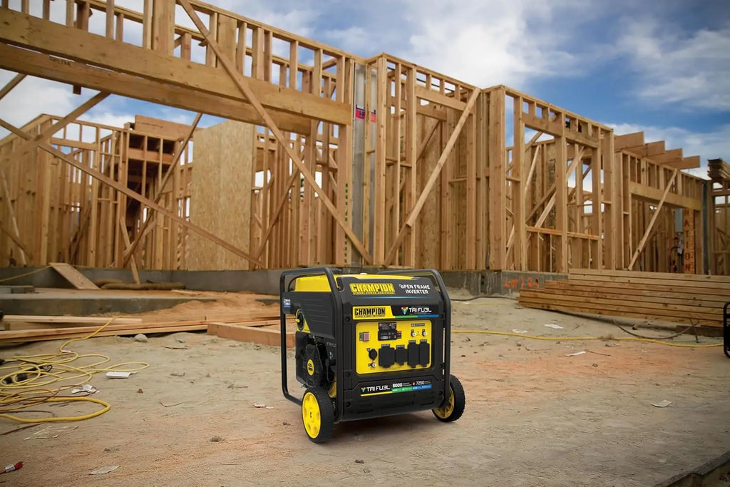 9000-Watt Electric Start Tri Fuel Home Backup Portable Open Frame Inverter Generator with Quiet Technology and CO Shield