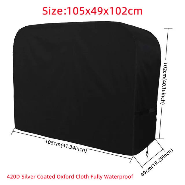 420D Oxford Cloth BBQ Cover Outdoor Dust Waterproof Rain Heavy-Duty Grill Cover Anti UV Duty Weber Heavy Protective Grill Cover