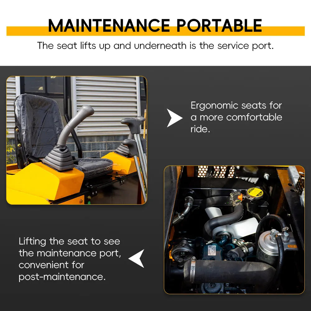 Mini Excavators 1.5 ton Mini Hydraulic Agricultural Digger for Garden Farm 1500 kg with Crawler Door to Door