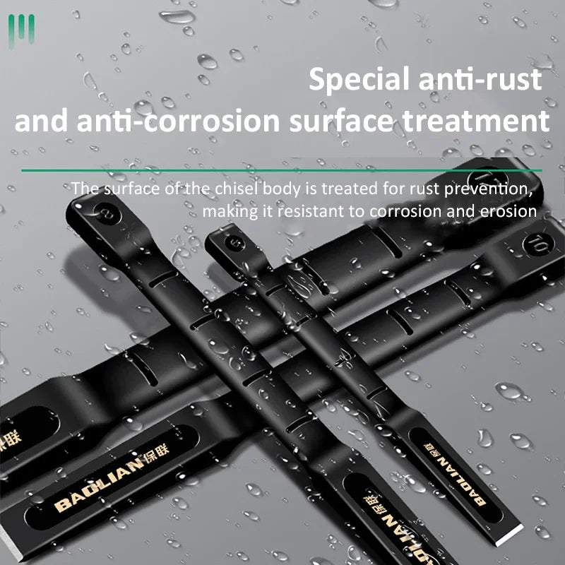 6/8/10/12 Inch Chrome Vanadium Steel Stone Flat Chisel With Hand Guard Construction Cement Masonry Concrete Engraving Cut Tool