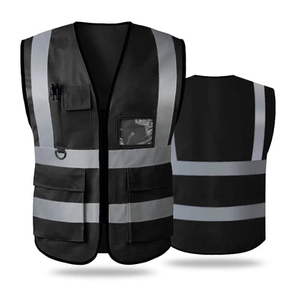 Hi-Vis Safety Vest ANSI Class 2 with 5 Pockets