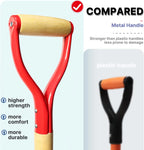 4-Tine Steel Garden Fork, 45-Inch Wood Handle, Heavy Duty Digging Tool for Soil Compost Mulching