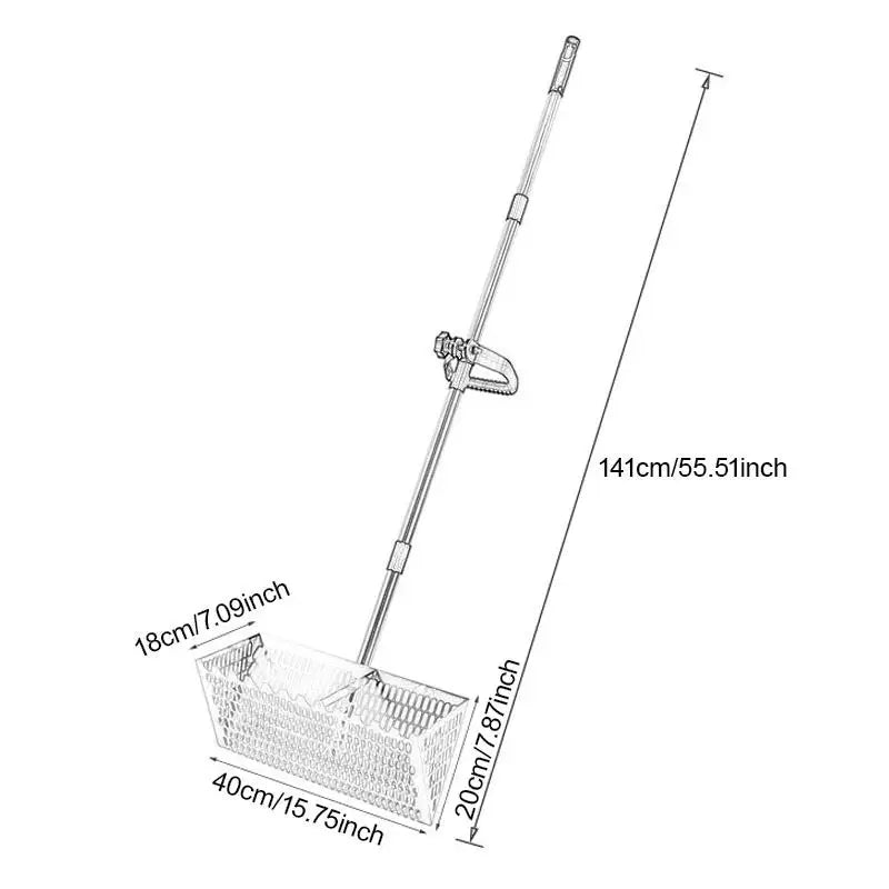Sand Sift Rake Long Handle, Easy Grip Handheld Sand Sifter for Garden Soil