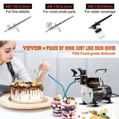 120W Dual-Action Airbrush Electric Spray Gun Set