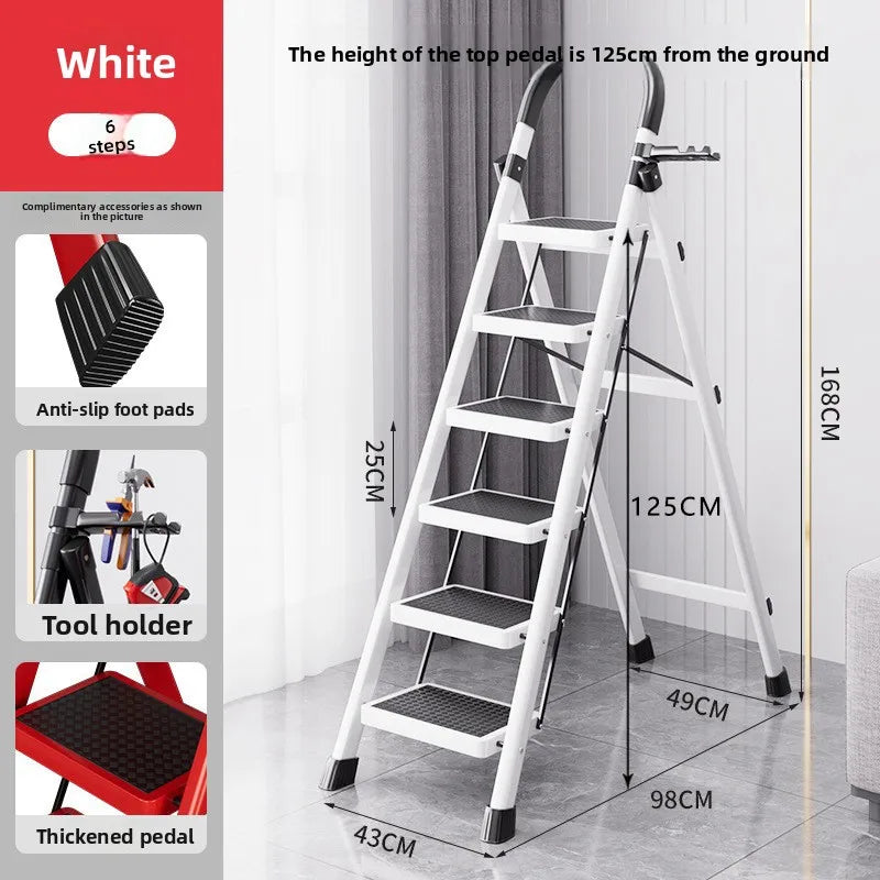 Herringbone ladder Household ladder Folding telescopic multifunctional indoor stairs Thickened climbing ladder Escalator