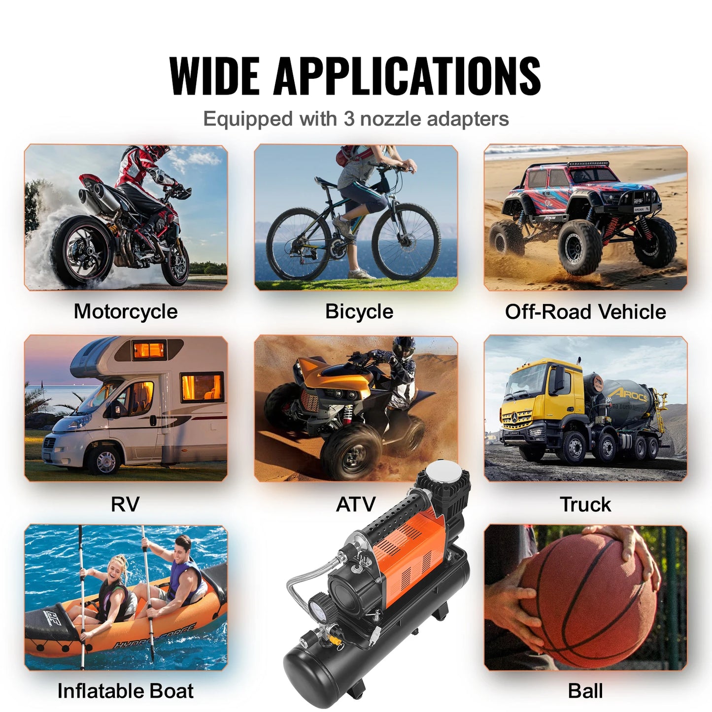 12V Heavy-Duty Offroad Tire Inflator with Digital Gauge
