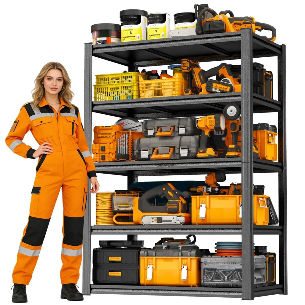 5-Tier Garage Shelving 3000 lbs, 71" H Metal Rack