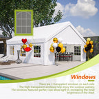 20x20FT Party Tent with 2 Storage Bags & Removable Sidewalls, Outdoor Canopy for Wedding, BBQ, Camping, Commercial Use