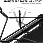 44" Heavy Duty Tow Behind Lawn Sweeper with Adjustable Brush, 25 cu ft Capacity for Leaves & Grass