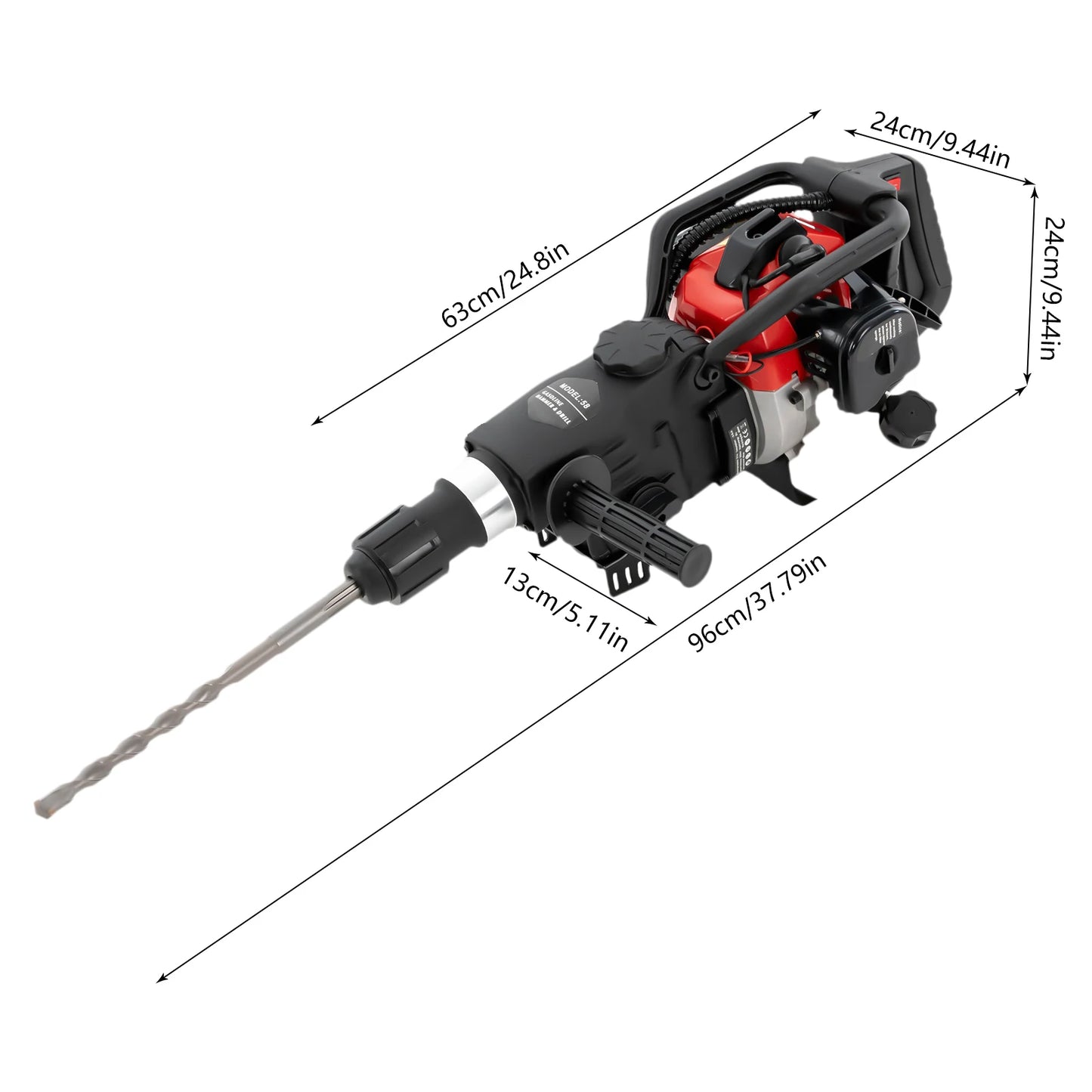 33CC Gasoline Jack Hammer - Concrete Breaker 5300 RPM