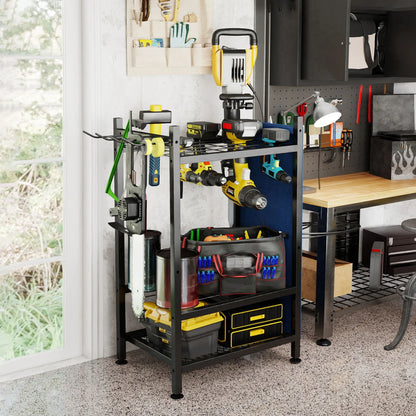 Garden Tool Tower Rack - Heavy Duty Steel Stand