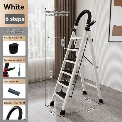 Folding Zigzag Step Ladder - Wide Pedal Indoor