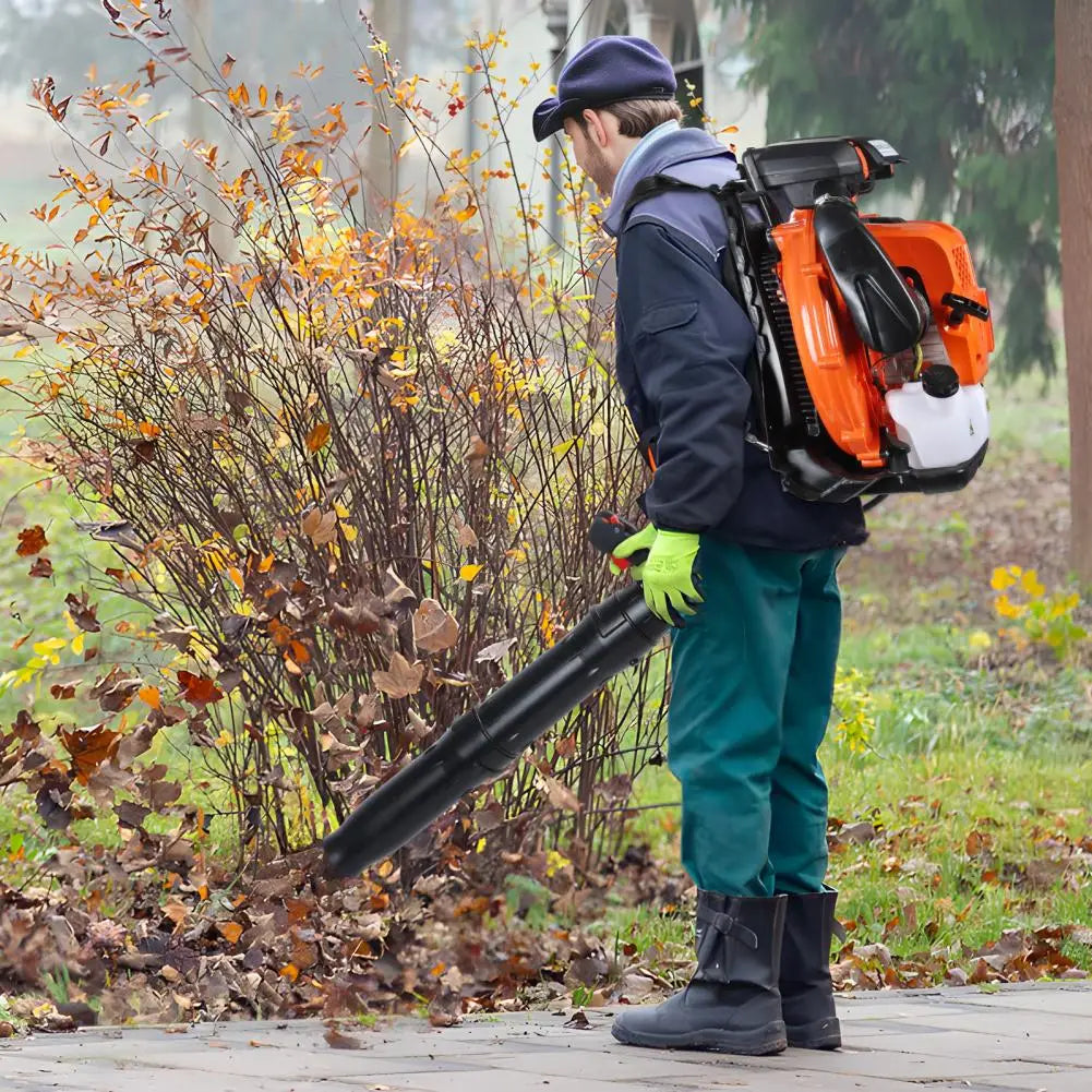 80CC Backpack Gas Leaf Blower, 900 CFM Gas Powered Snow Blowers Powerful Clearing Tools  for Lawn Care Yard Dust Debris