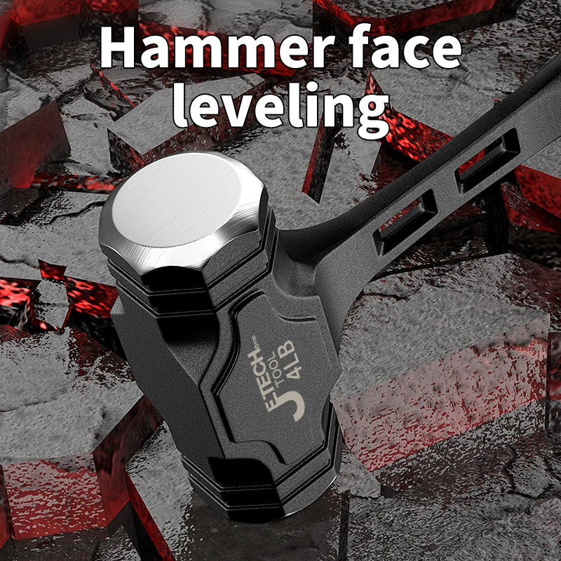 High Carbon Steel Octagonal Hammer Construction Site Professional Bush Hammer Anti-slip Handle Industrial Grade Hand Tools