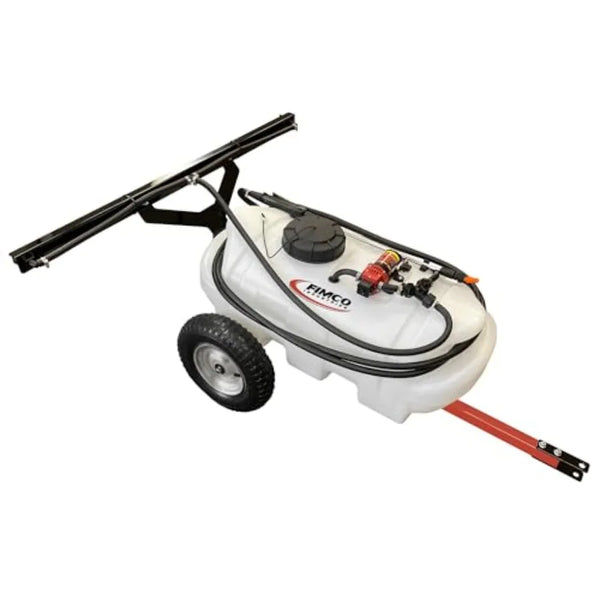 15 Gallon Trailer Sprayer with 2 Nozzle Boom 1.2 GPM 60 PSI Green Durable Polyethylene Construction Easy to Use and Maintain