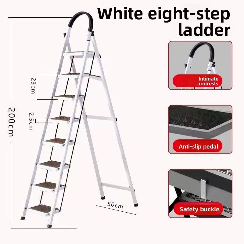Herringbone ladder Household ladder Folding telescopic multifunctional indoor stairs Thickened climbing ladder Escalator