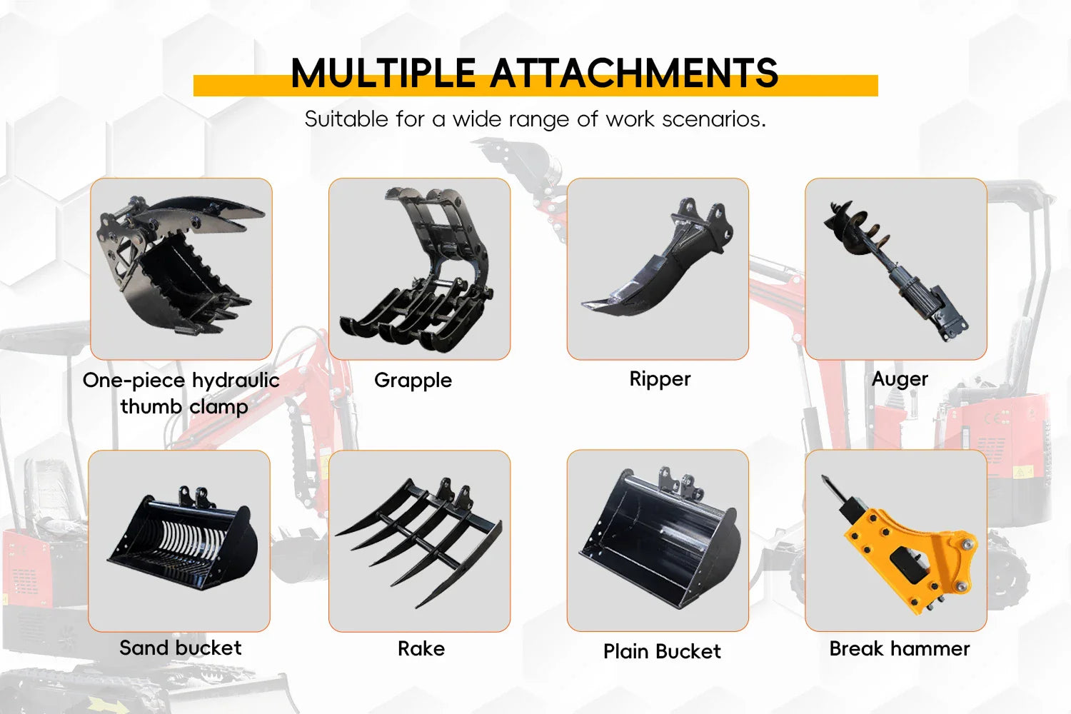 13.5HP Mini Excavator Gasoline Engine Crawler Excavator Agricultural Hydraulic Small Digger for Garden Farm