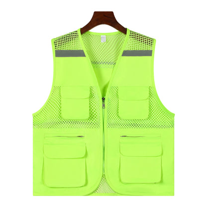 Thin Mesh Multi-Pocket Vest - Camping & Fishing