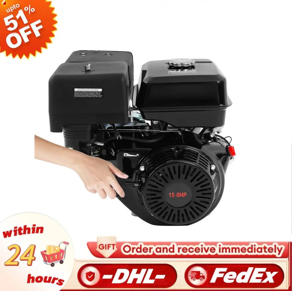 420CC 4-Stroke 15HP Gasoline Motor Engine Single Cylinder Motor Air Cooling System