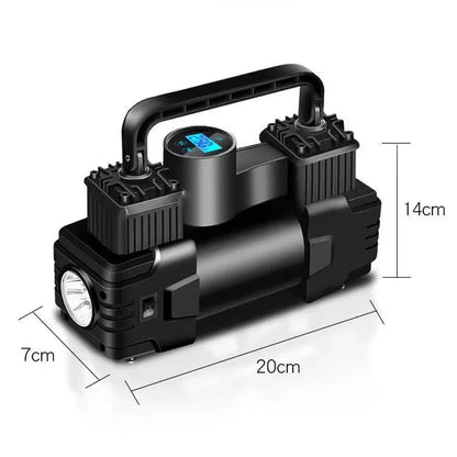 12V 150 PSI Dual Cylinder Tire Inflator Air Compressor