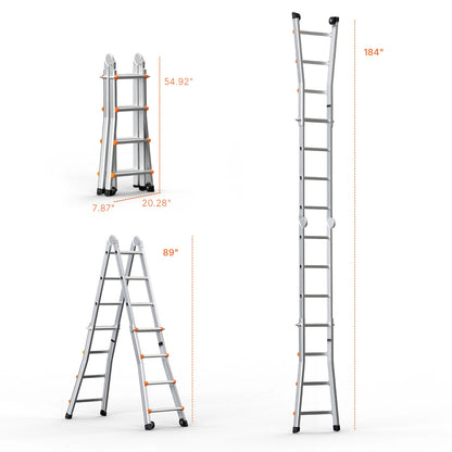 Compact A-Frame Aluminum Extension Ladder - RV