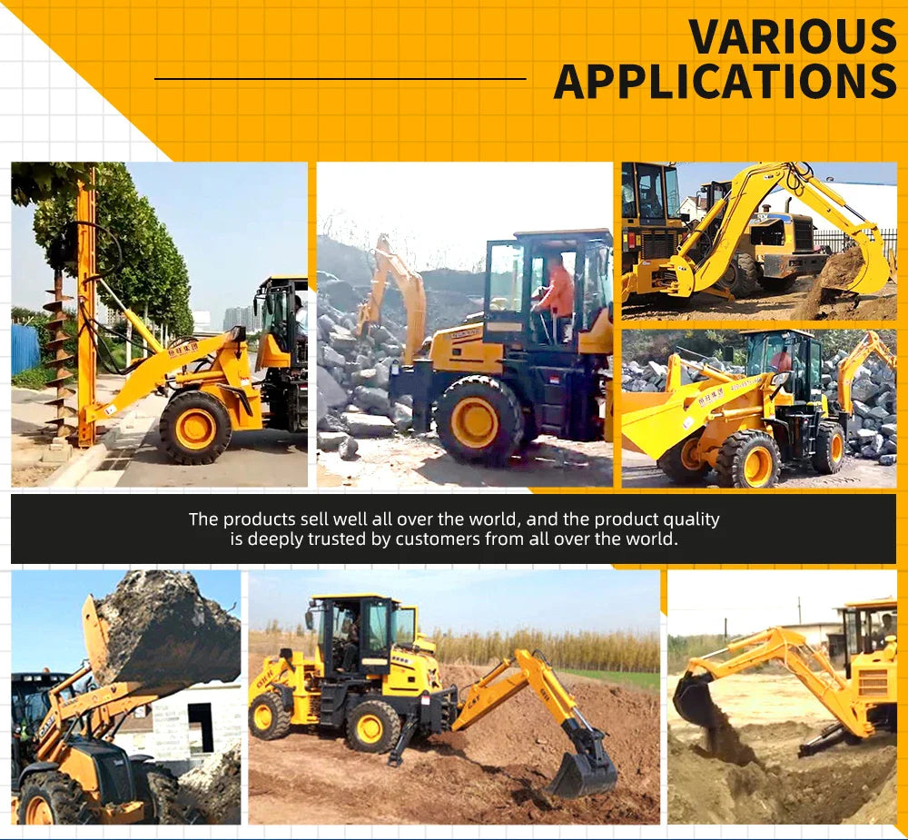 7.8 ton Excavator Loader 4x4 Backhoe Loader Multi-Purpose 4WD All-Terrain Diesel Agricultural Tractor Construction Machinery