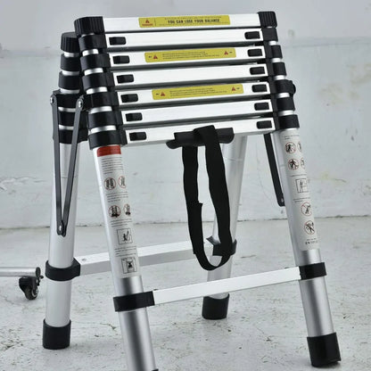 Aluminum A-Frame Extension Ladder 6+7 ft, Folding
