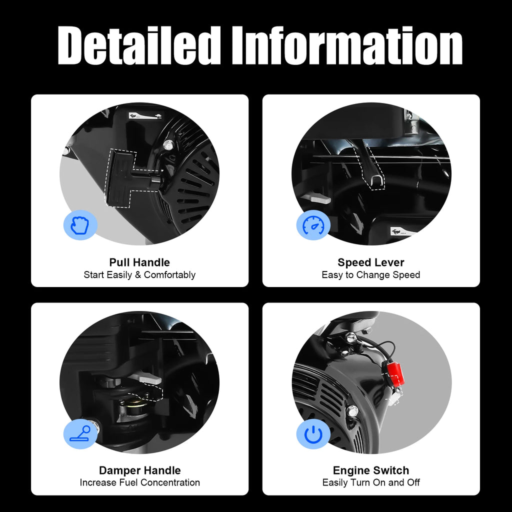 420CC 4-Stroke 15HP Gasoline Motor Engine Single Cylinder Motor Air Cooling System