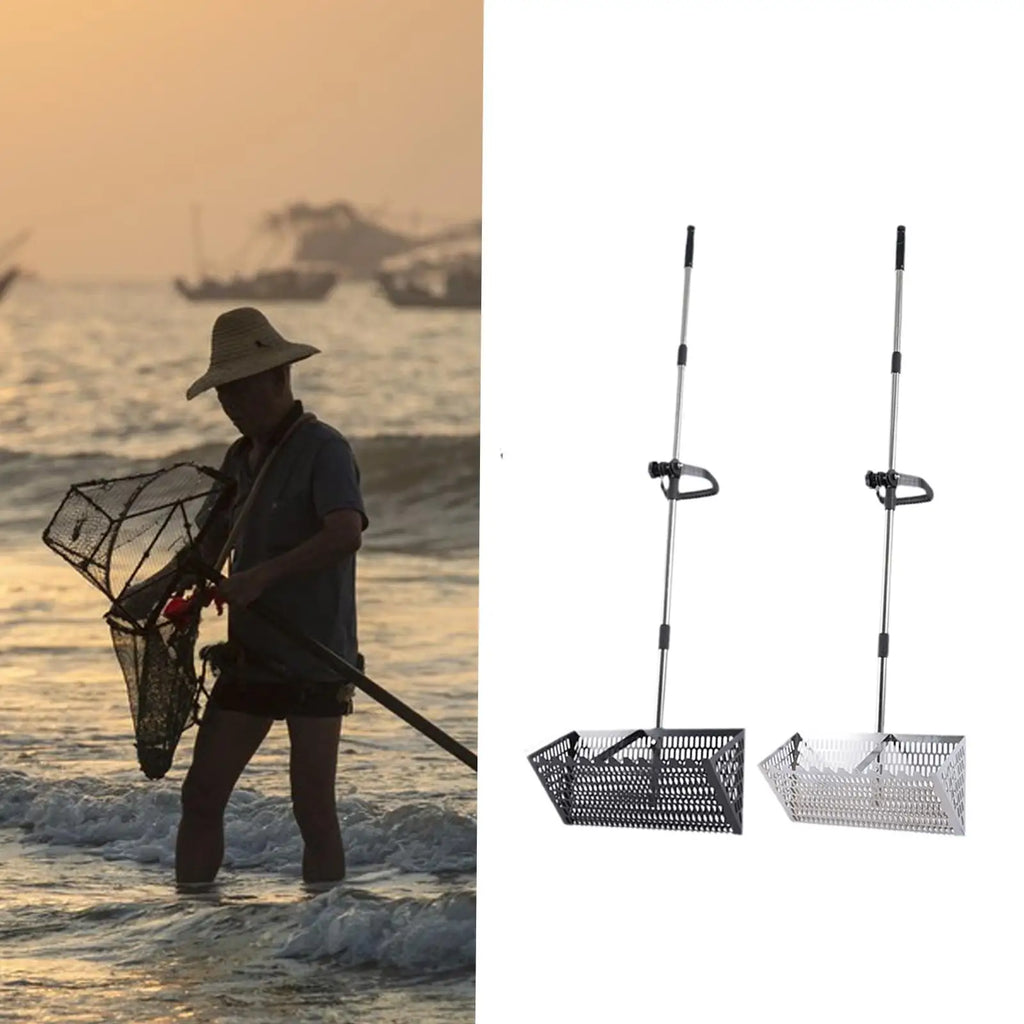 Sand Rake Premium Sifting Easy Cleanup Large Telescopic Handle Beach Sifter,Sifting Cat Litter Scooper Comfortable Handle
