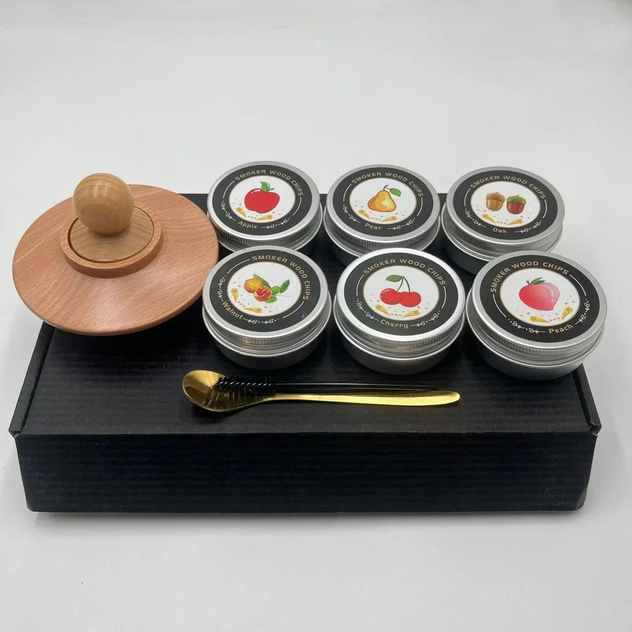 Whiskey Smoker Kit with Wood Chips-6 Flavors Old Fashioned Drink Smoker Infuser for Cocktails Birthday Bourbon for Gifts