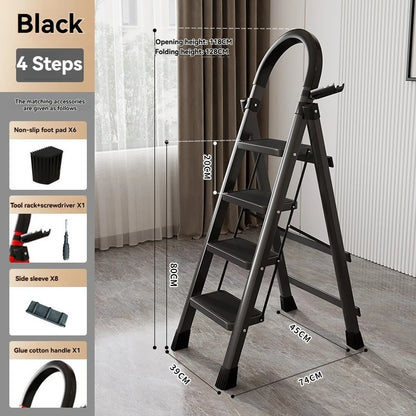 Folding Zigzag Step Ladder - Wide Pedal Indoor