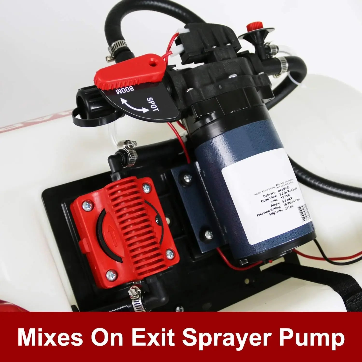 15 Gallon Mixes on Exit 12V, 2.2 GPM Pump ATV/UTV Spot Sprayer with Separate Water Tank