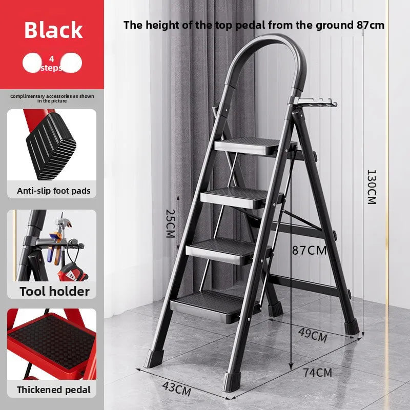 Herringbone ladder Household ladder Folding telescopic multifunctional indoor stairs Thickened climbing ladder Escalator