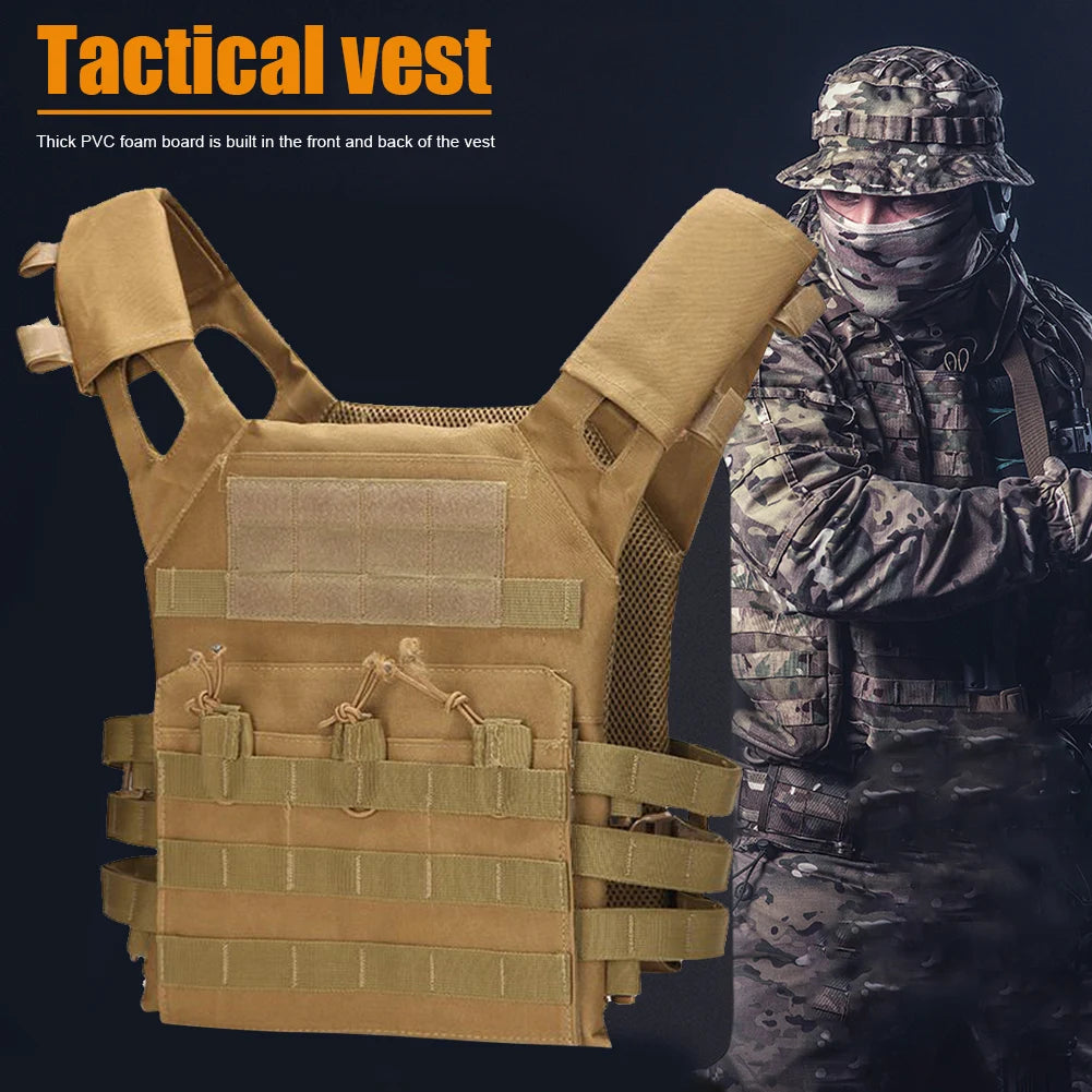Lightweight JPC Plate Carrier Vest - Waterproof Molle